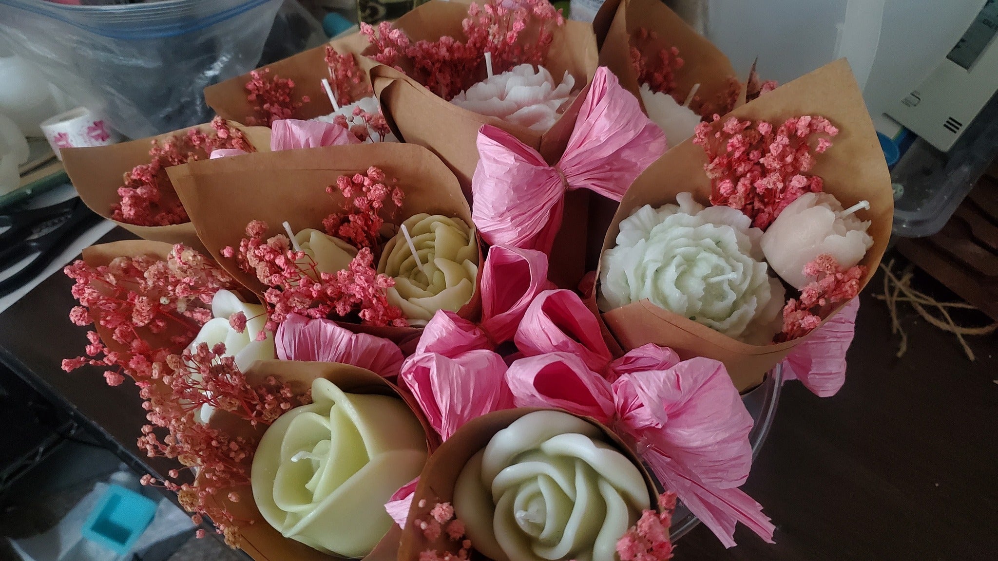 Single Flower Candle Bouquet