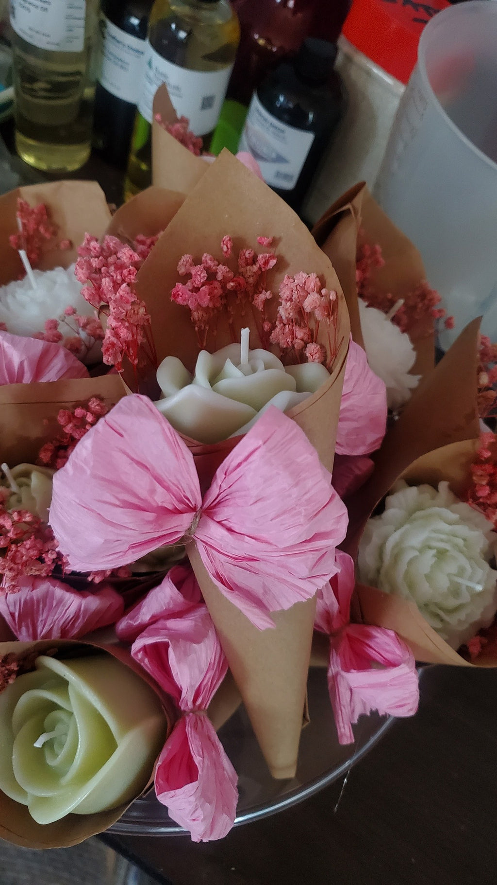 Single Flower Candle Bouquet